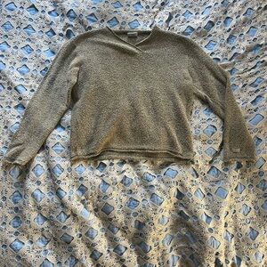 Columbia Women's Heathered Tan V-Neck Sweater